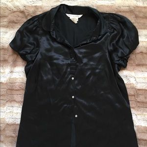 Max Studio Black Silk Blouse